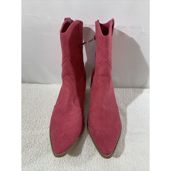 Coconuts By Matisse Bambi Pink Suede Boots Womens 9.5 Booties - Picture 3 of 7